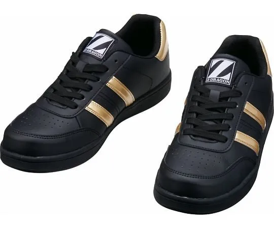 64-0992-86　Safety Shoes Lace-Up Type Black x Gold 22.0 cm　S3171-1