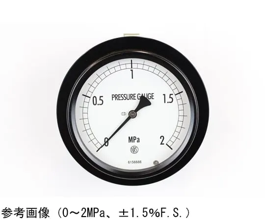 65-4305-02-20　Sealed Pressure Gauge (100Φ) Embedded D Frame (Mounting Bracket) with 1 MPa Inspection Certificate　BE15-143