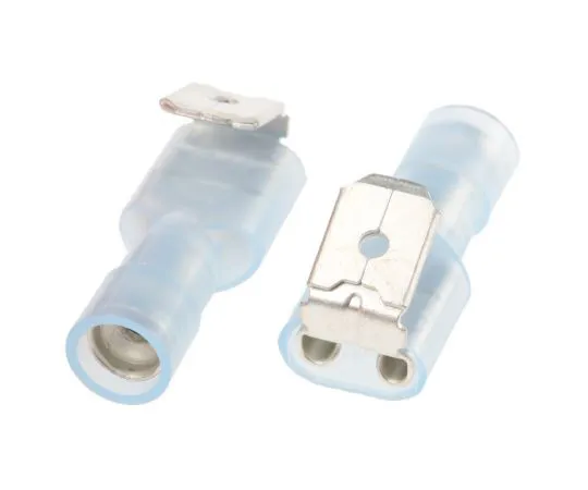 63-4750-65　RS PRO Insulated Crimp Piggyback Terminal, 6.35 x 0.8mm, 1.5mm² to 2.5mm², 16AWG to 14AWG, Blue　267-4366