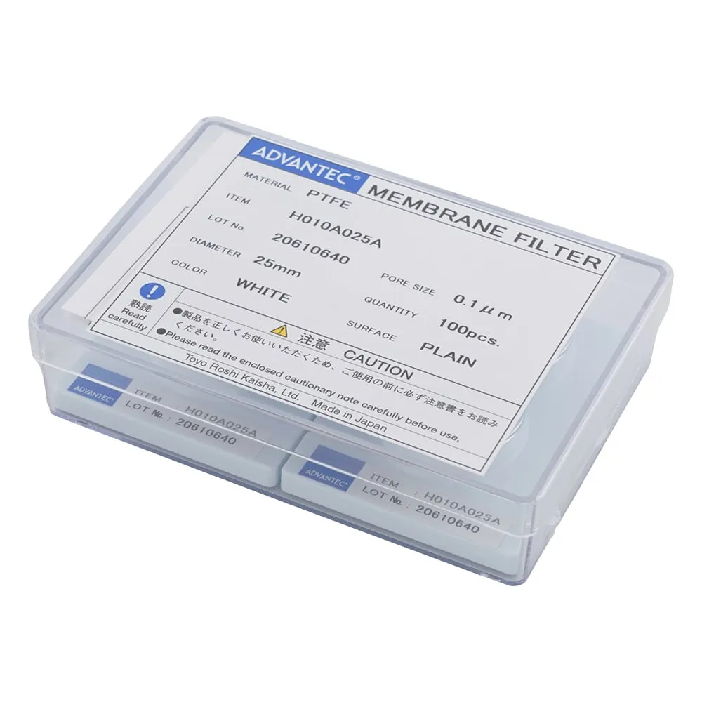4-910-02　Membrane Filter (Hydrophilic PTFE Type) Pore Size 0.1μm 100 Pieces　13010802