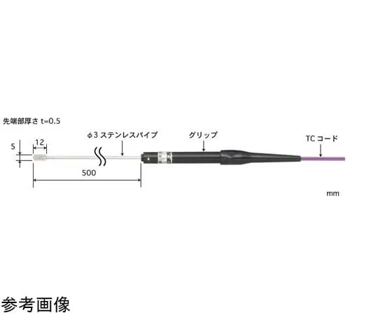 65-3530-61　Air Temperature Sensor AT Series -50~500°C Sensor Shape: Pipe K Type　AT-30K-050-1-TC1-ASP