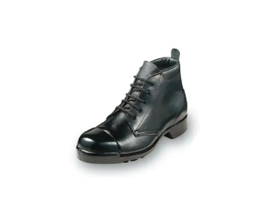 64-6540-79　Outer Steel Plate Medium Lace-Up Boots Black 23.5 cm　O212P