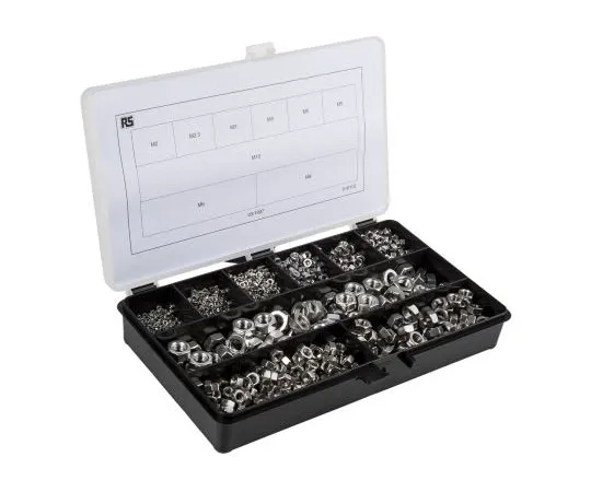 63-4724-57　RS PRO 1710 Piece Stainless Steel Hex Full Nuts Box　200-9784