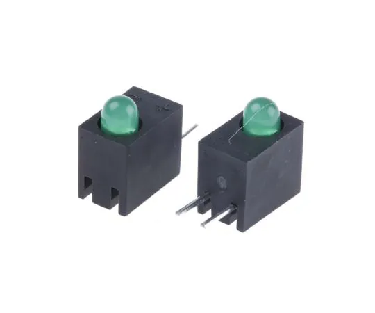63-4804-16　Kingbright L-93A8CB/1GD, Green Right Angle PCB LED Indicator, Through Hole 2.5 V　L-93A8CB/1GD