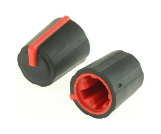 63-4757-18　Sifam Potentiometer Knob, Push-On Type, 11mm Knob Diameter, Black, D Shaped Shaft Type, 6mm Shaft　3/03/DR110-006/237/230