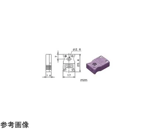 65-3532-33　Thermocouple Connector ANP Plug Thermocouple Type: K Type Shape: F Material: Nylon　ANP-K-F-L