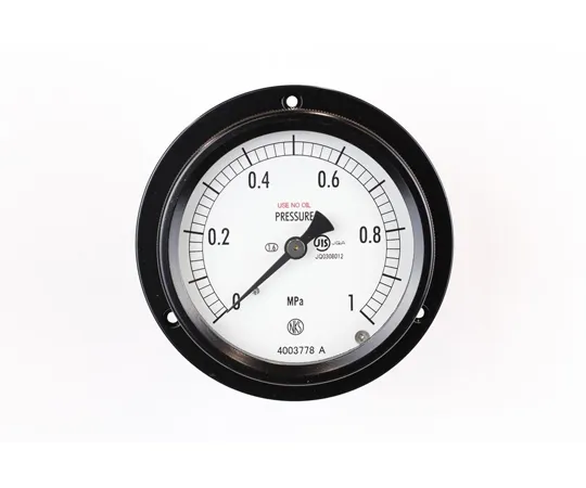 65-4297-57　Sealed Pressure Gauge (75Φ) Oil Blocked Type D Frame (Mounting Hole) 1 MPa　BC15-233