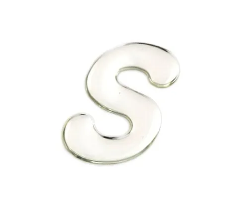 61-7427-93　Silver Metal Characters S 35mm x 1mm　SM35-S