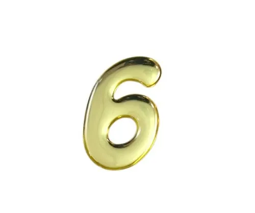 61-7426-87　Gold Metal Characters 6 35mm x 1mm　GM35-6