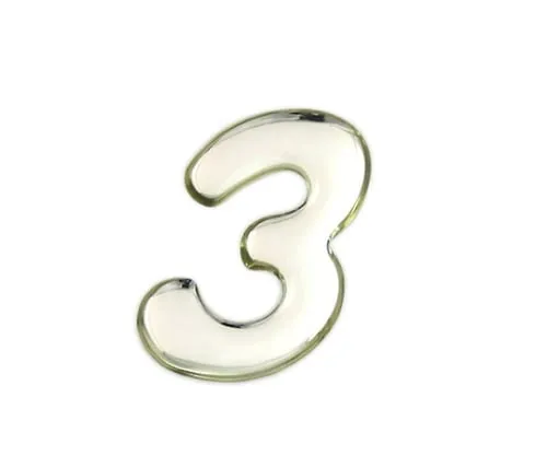 61-7427-67　Silver Metal Characters 3 35mm x 1mm　SM35-3