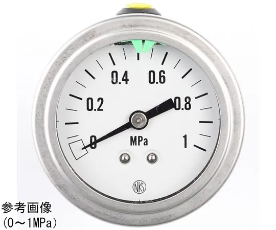 65-4326-71-20　Small Pressure Gauge with Glycerin (50Φ) with 0.25 MPa Inspection Certificate　GV97-661