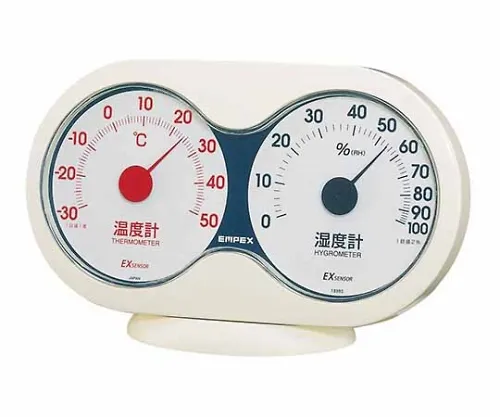 61-6865-76　Thermo-Hygrometer 94 x 150 x 35mm 110G (Blister Pack) Off-White (White)　TM-2781
