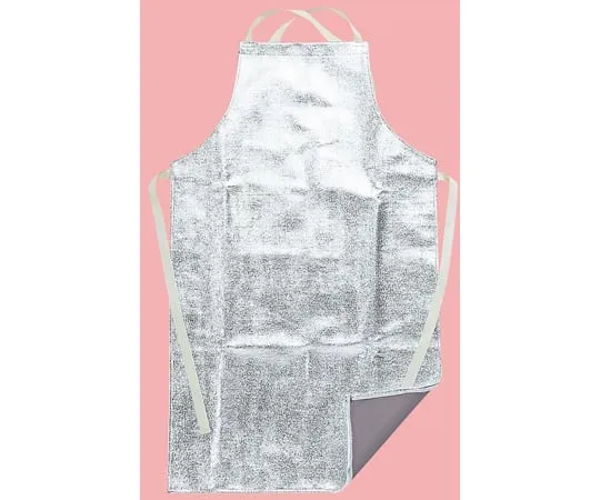 64-9331-86　Carmaron ® Aluminum Deposition Heat Resistant Apron Length 96 x Width 58 cm With String　RMA23