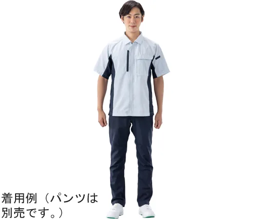 68-5084-58　Low Dust Generation High Performance Blouson Short Sleeve Gray x Navy S Size　LI3901-7