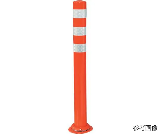 67-2353-34　［Discontinued］Lane Separator Pole Cone CITY R Adhesive PCCTR-100RW-N Red　PCCTR-100RW-NT-T5