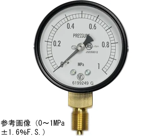 65-4268-29　Normal Pressure Gauge (Φ60) Vertical A Frame 0.16 MPa　AA10-121
