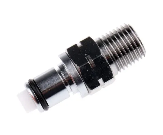 63-4779-12　Straight Hose Coupling R 1/4in Coupling Insert - Valved, Thread Mount, 1/4 in Male, Brass　LCD24004BSPT