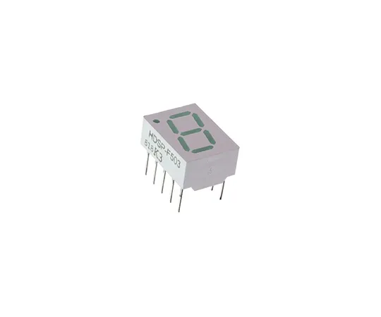 63-4744-03　HDSP-F503 Broadcom 7-Segment LED Display, CC Green 3.5 mcd RH DP 10.2mm　HDSP-F503