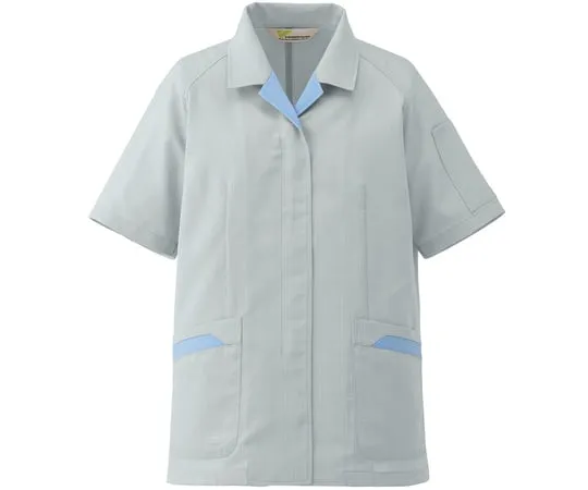 65-1315-06　Ladies' Work Clothes, VERDEXCEL Short Sleeve Smock Silver Gray No.7 VELS71UE7　VELS71-UE-7