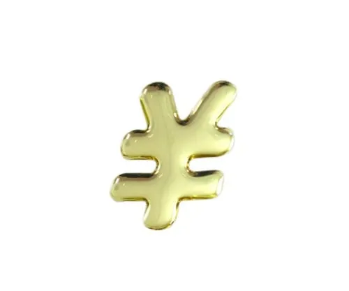 61-7427-20　Gold Metal Characters \ 35mm x 1mm　GM35-12