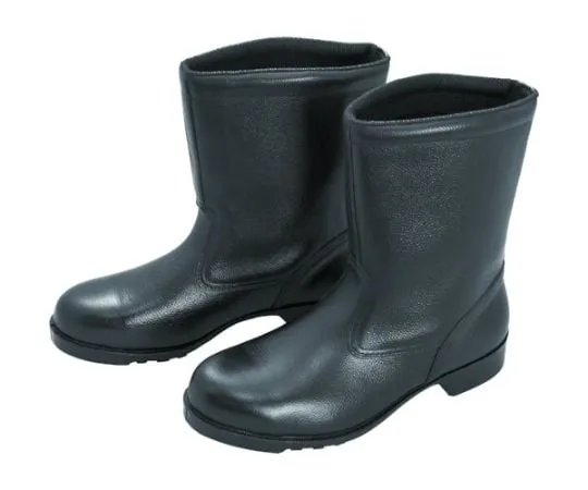 67-3121-96　JIS Certified Rubber Sole Safety Shoes Half Boots Black 23.0 cm　V2400N-23.0