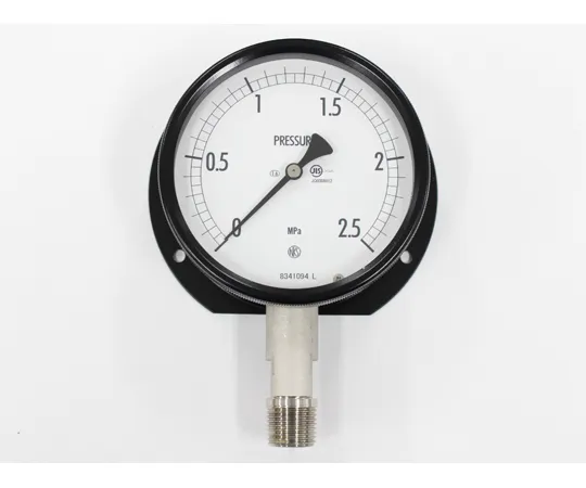 65-4302-34-20　Sealed Pressure Gauge (100Φ) Vertical B Frame with 2.5 MPa Inspection Certificate　BE10-293