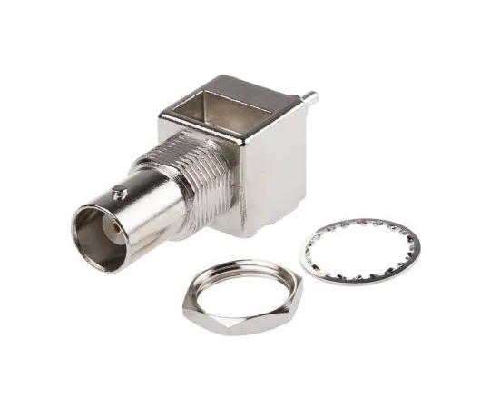 63-4875-05　RS Straight 50Ω PCB Mount BNC Connector, jack, Nickel, Through Hole Termination　546-5187