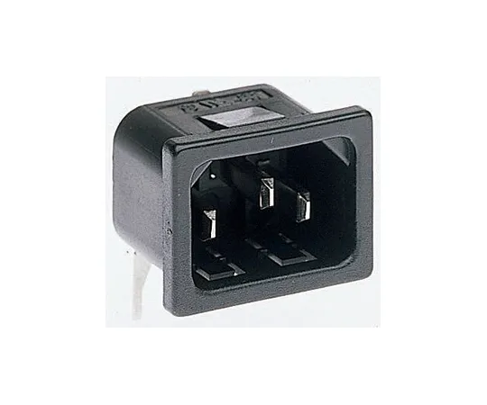 63-4759-78　Bulgin C14 Right Angle Through Hole IEC Plug Male, 10A, 250 V ac　PX0575/15/PC