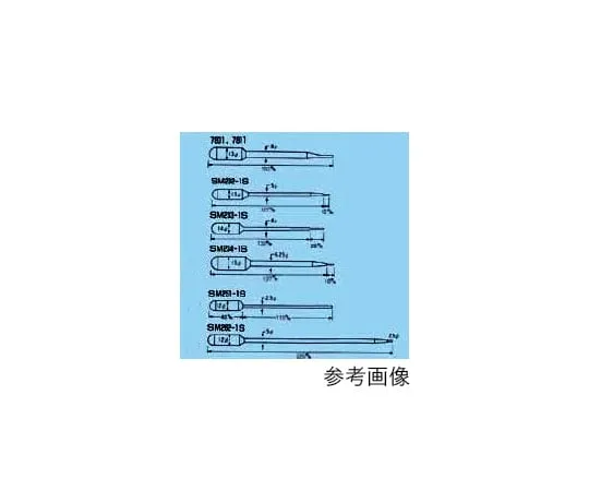 61-9714-83　［Discontinued］Transfer Pipette 3.5mL x 147mm Individual Packaging 400 Pieces　SM232-1S