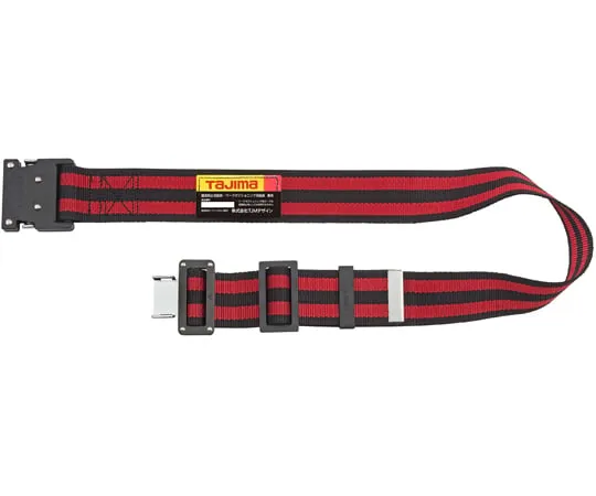 67-0337-16　Waist Belt Aluminum One Touch Buckle S Striped Red　BWS110-BRE