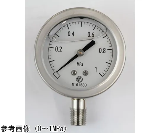 65-4323-29　Pressure Gauge with Glycerin (60Φ) 100 MPa　GV50-153