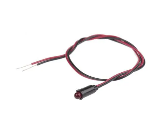 63-4867-06　Dialight Red Indicator, Lead Wires Termination, 5 V dc, 6.4mm Mounting Hole Size　559-0102-007F