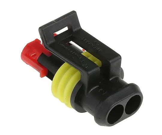 63-4760-46　TE Connectivity AMP Superseal 1.5 Series, 1 Row 2 Way IP66 Cable Mount Plug Connector, with Crimp Termination Method　282080-1
