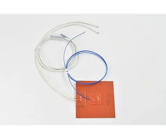 64-3423-68　Silicon Rubber Heater [Thermocouple 10m, Lead wire extension 10m] 100V 80W 100mm x 100mm　SR100-80-100-100-K10