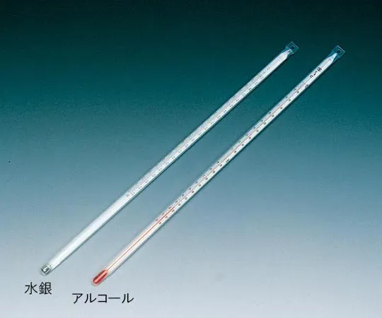 61-9943-98　［Discontinued］Fluorocarbon Resin Coated Thermometer 300mm 0 - 150℃ Mercury　NR0298-003