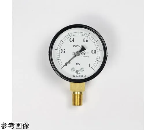 65-4269-57-20　Normal Pressure Gauge (Φ60) Vertical A Frame with 0.16 MPa Inspection Certificate　AA10-171
