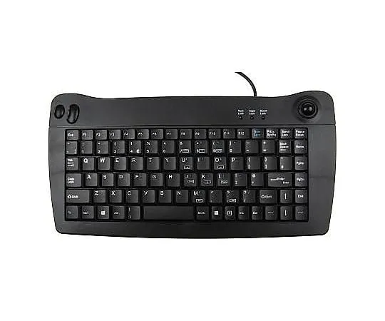 63-4688-89　RS PRO Wired Black USB Trackball Mini Keyboard, QWERTY (UK)　136-9673
