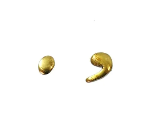 61-7430-49　Brass Gold Characters Comma, Period　QL20-13