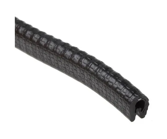 63-4893-65　RS PRO PVC Black Edge Protector Strip, 20m x 9.5mm x 6.5mm　619-1506
