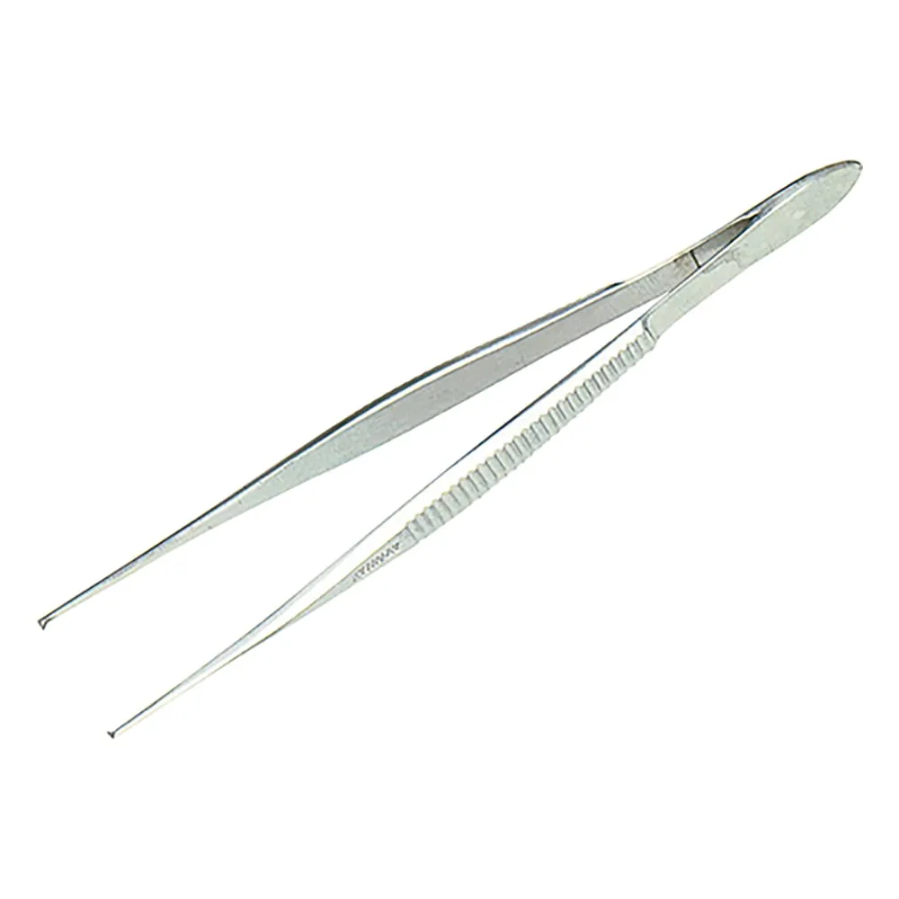 2-531-11　Tweezers With Hook Straight Type 100mm　No.5