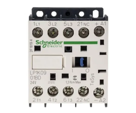 63-4889-69　Schneider Electric 3 Pole Contactor, 9 A, 24 V dc Coil, TeSys K, 3NO, 4 kW　LP1K0901BD