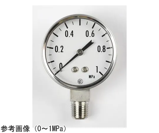 65-4317-11　SUS Small Pressure Gauge (50Φ) 0.1 MPa　GK33-173