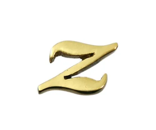 61-7431-03　Brass Gold Characters Small Characters Z　QS20-Z