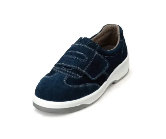 64-6536-34　Urethane 2-Layer Sneakers (Velcro) Velour Navy Blue 23.5 cm　AN3053