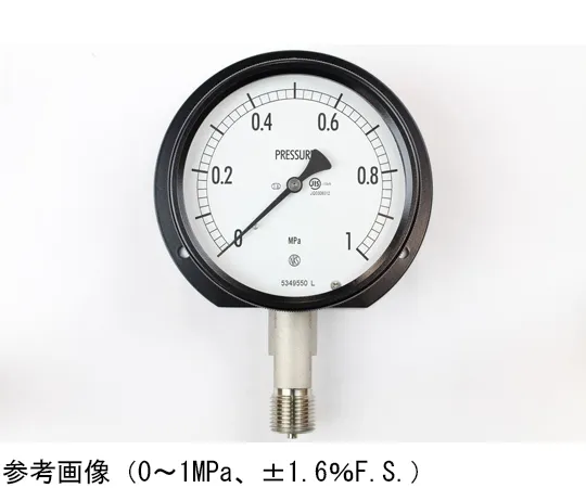 65-4302-19-20　Sealed Pressure Gauge (100Φ) Vertical B Frame - With 0.1~0.1 MPa Inspection Certificate　BE10-243