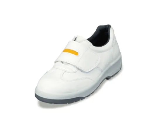 64-6536-58　Urethane 2-Layer Synthetic Leather Sneakers (Electrostatic Velcro) White 23.5 cm　ANAS3053B