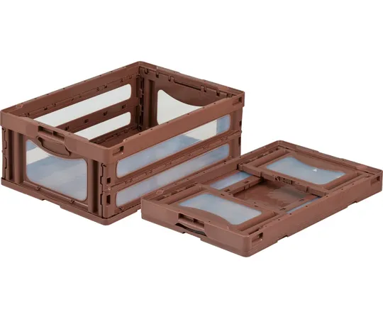 67-7113-19　Folding Container O-55B Brown/Transparent　55909000BR701TM