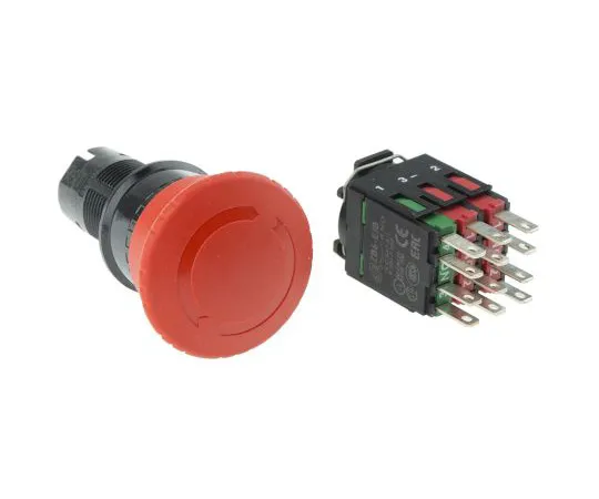63-4889-66　Schneider Electric Harmony, Red, Twist to Reset 30mm Mushroom Head Emergency Button　XB6AS8349B