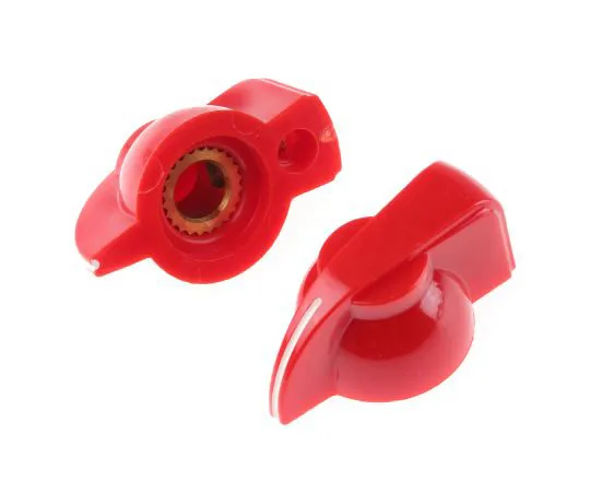 63-4805-05　RS Pro Potentiometer Knob, Grub Screw Type, 32mm Knob Diameter, Red, 6.35mm Shaft　467-2378