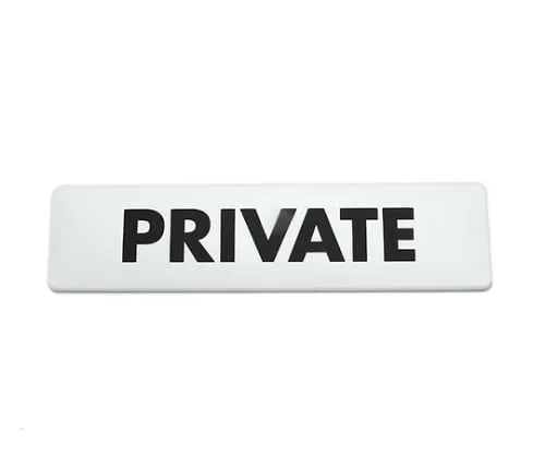61-7419-56　180 x 45mm White PRIVATE　SAB1841-6